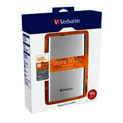 Verbatim 500GB Store 'n' Go USB 3.0 2.5 Portable Hard Drive (Compatible with USB 2.0)